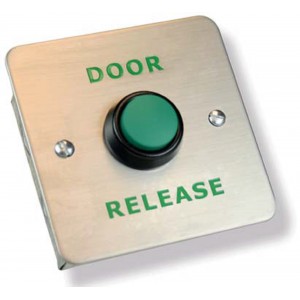 Stainless Steel Door Release Green Button